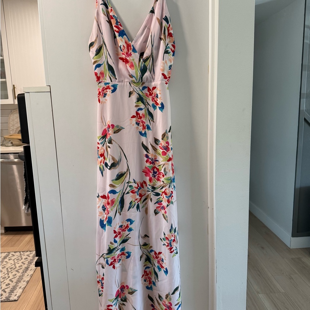 Lush Pink Floral Maxi Dress